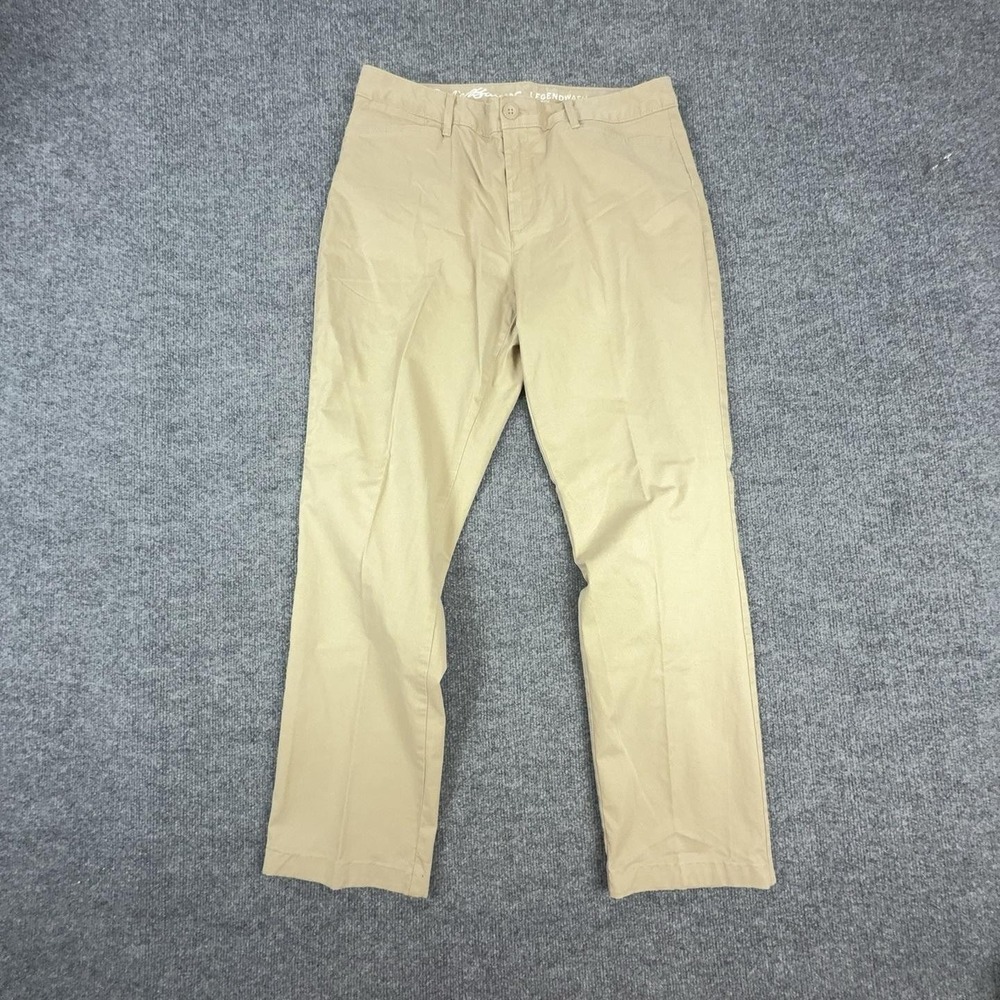 Eddie Bauer Womens 12 Beige Legend Wash Straight Curvy Chino Stretch Pants